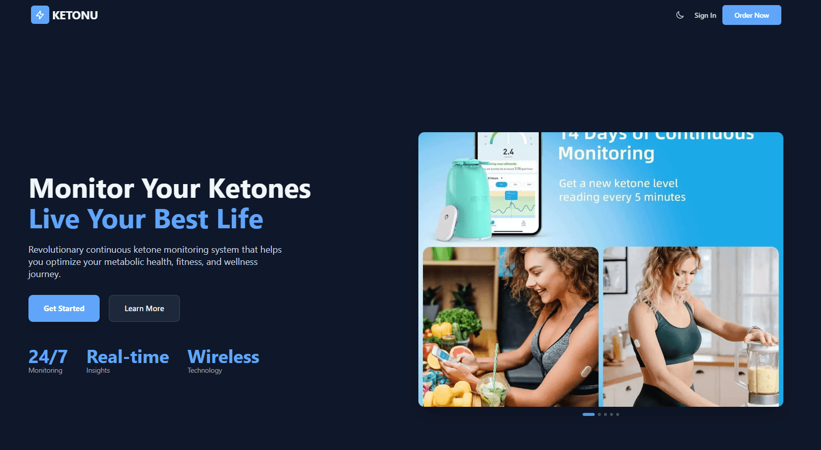 Ketonu home page: monitor your ketones, live your best life